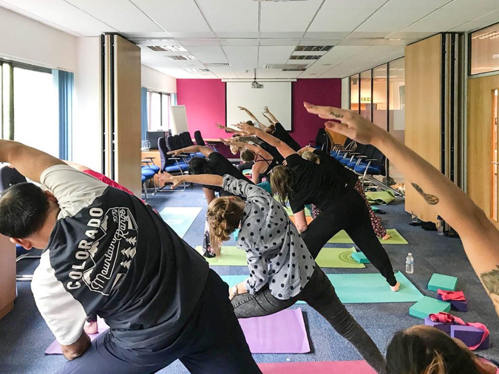 employees engage at sodexo wellbeing week